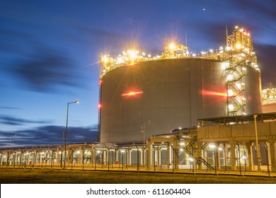 LNG Storage Tanks, LNG Terminal In Swinoujscie, Poland