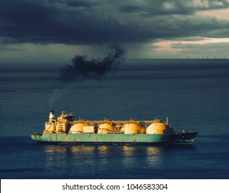 LNG Tanker On The Ocean