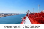 LNG vessel crossing the suez canal