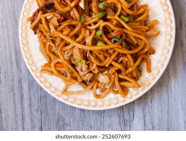 Lo Mein Overhead View