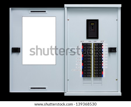 Load center, Electric switch with black background
