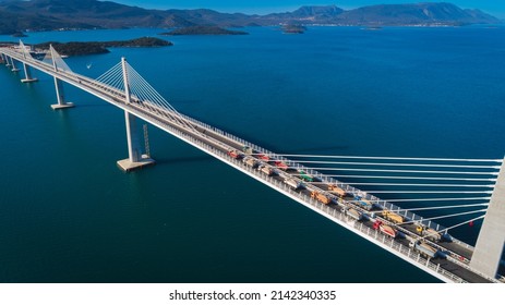 Load Testing of Pelješac bridge - Shutterstock ID 2142340335
