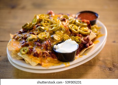 Loaded Nachos Pub Food.