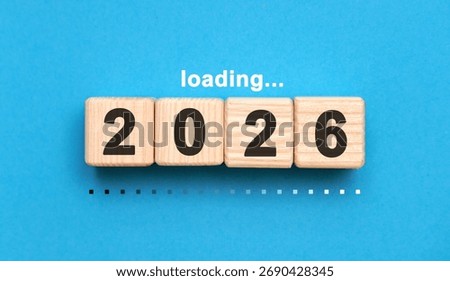 Loading in 2026 on a blue background