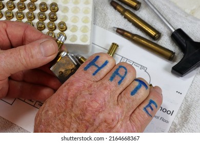 Loading Bullets In A Handgun Magazine