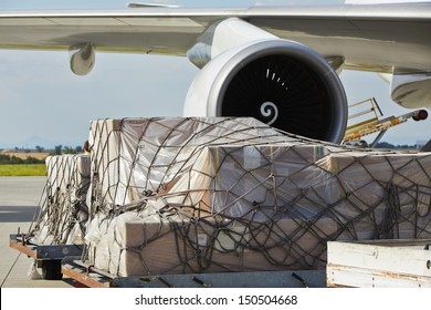 Loading Of Cargo To The Freight Aircraft.