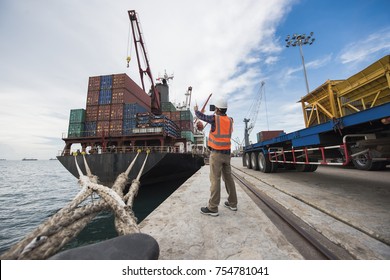 Loading And Discharging Operation Of The Ship In Port Terminal Carry Out By The Lstevedore And Checker Supervisor Attending