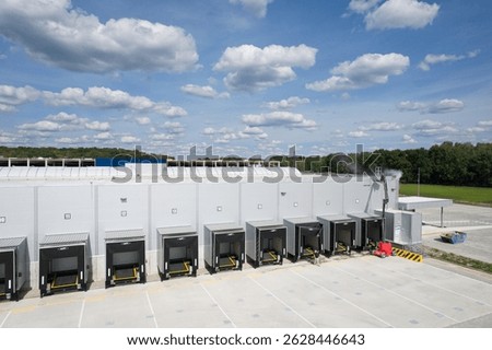 Loading Docks: Distribution Warehouse Exterior.