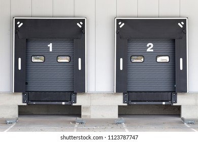 loading docks for trucks at warehouse