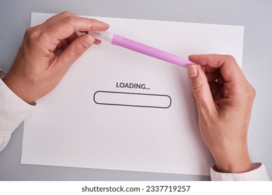 Loading icon on a light background. Loading bar concept, ideas start. illustration