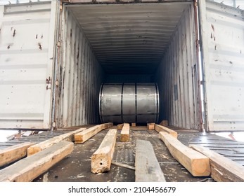 Loading Master Coil Steel Out Of Container