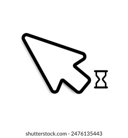 Loading Mouse Pointer on white background