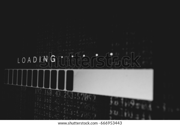 Loading Screen Black White Background Stock Photo Edit Now