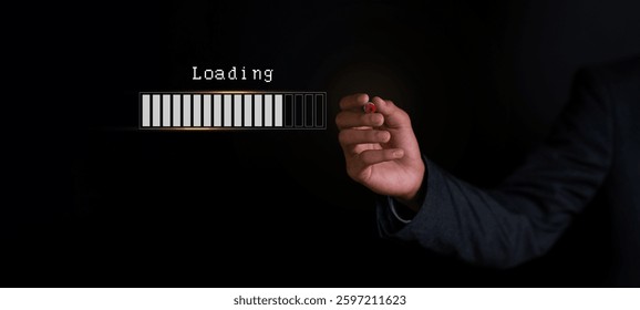 Loading is waiting for the data to fill up.
