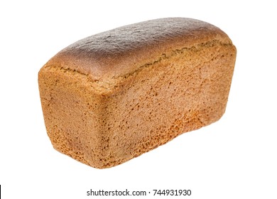 Loaf of black bread from Russia isolated on white. Close up. - Shutterstock ID 744931930