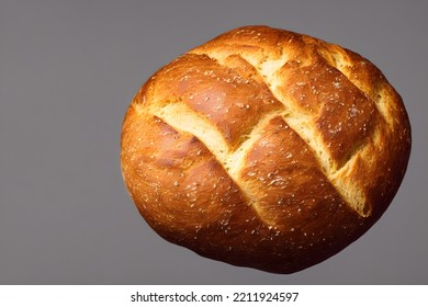 A Loaf Of Bread, High Calorie Staple Food, Well Baked And Crusty