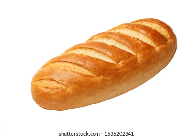 Loaf of bread isolated on white background. Whole bread.Horizontal frame.Studio.Сlose-up - Shutterstock ID 1535202341