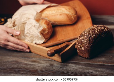 Loaf of bread on the table
