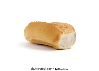 Loaf of bread on a white background
