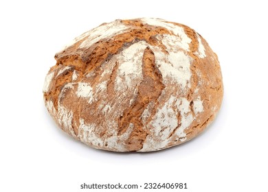Loaf of bread on white background, isolated.