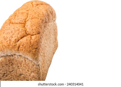 A loaf of bread over white background