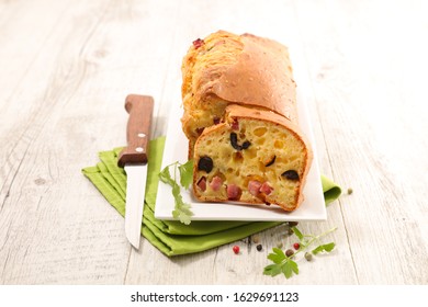 Loaf Cake With Ham And Olive