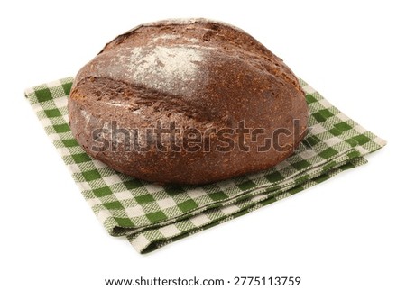 Loaf of rye bread isolated on white