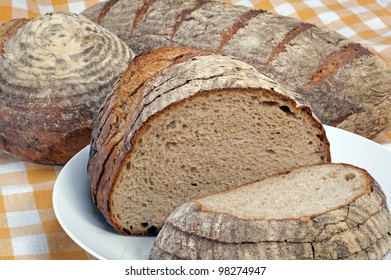 A Loaf Of Sour Dough Bread