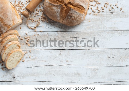 Similar – Image, Stock Photo loaf of bread Bread Eating