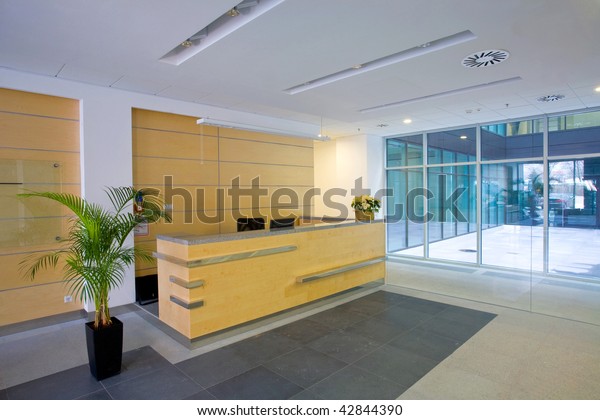 Lobby Entrance Reception Desk Business Center Stock Photo Edit