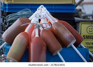 Lobster Buoy Hanging Up To Dry