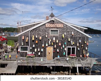 Lobster Buoys In Bar Harbor Maine