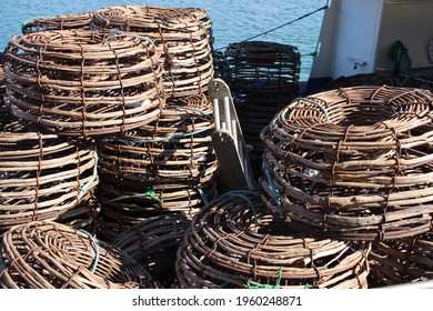 Lobster Pots In The Small Fishing Town Of Stanley, North-west Tasmania.