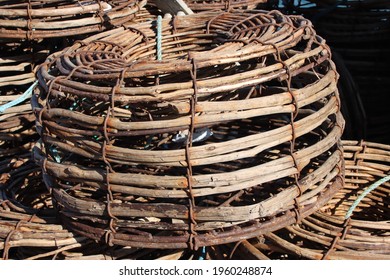 Lobster Pots In The Small Fishing Town Of Stanley, North-west Tasmania.