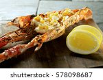 Lobster prawn dish also know as Irish langoustine (Nephrops norvegicus), Norway lobster, scampi or Dublin Bay prawn.