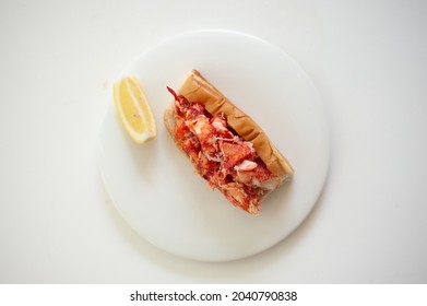 Lobster Roll In White Background