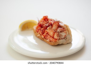 Lobster Roll In White Background