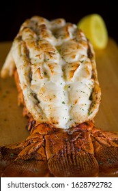 Lobster Tail, Served With Drawn Butter And Lemon Wedges. Maine Lobster Tail, Classic American Restaurant Favorite. Seasoned With Salt And Pepper And Garnished With Italian Parsley.