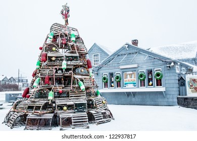 Lobster Trap Christmas Tree