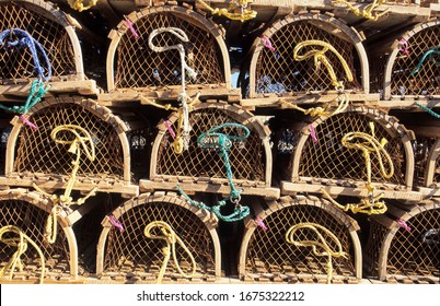 Lobster Traps Along The Coast, Canada