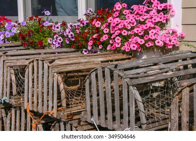 Lobster Traps and Flowers