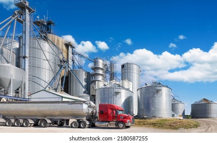 Local Canadian Suppliers, Farms And Agricultural Grain Silos In Ontario, Canada.