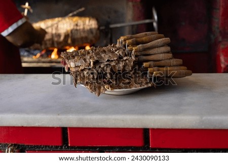 Local Erzurum Kebab Cooked on Wood Fire (Cag Kebab) Photo, Erzurum Turkiye (Turkey)
