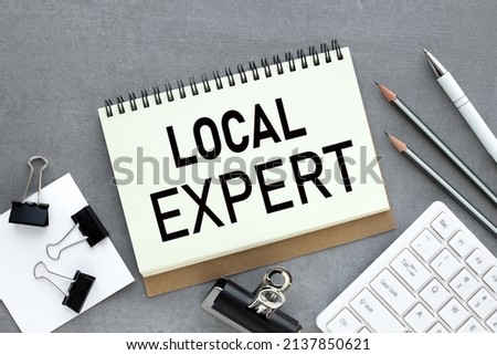 Local expert blank notepad made of binding paper with rings with text