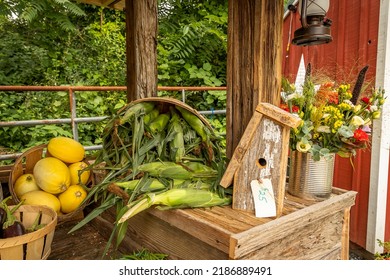 Local Farm Stand In New Jersey Selling Fresh Produce