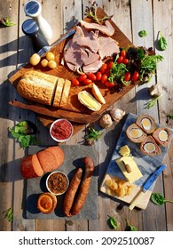 Local Fresh Food Produce Boutique Gourmet Wine Artisan Cheese Board Platter Scotch Eggs Ham Bread Smallgoods Sausage Sauce Relish Dip Condiment Healthy Tomato Salad Entertaining Celebration Christmas