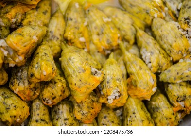 Local Fresh Zucchini Flowers Stuffed (or Stuffed Squash Blossoms).