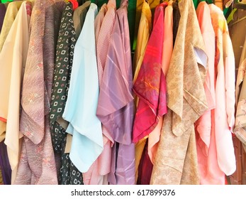 Local kimono fabric in the market - Shutterstock ID 617899376