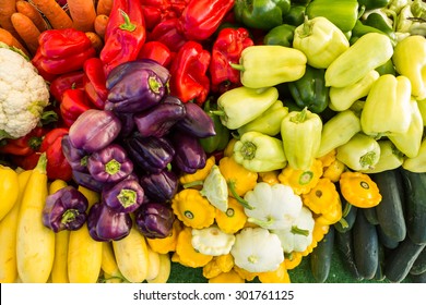 Local Produce At The Summer Farmers Market In The City.