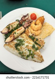 Local Seafood Served On A Plate